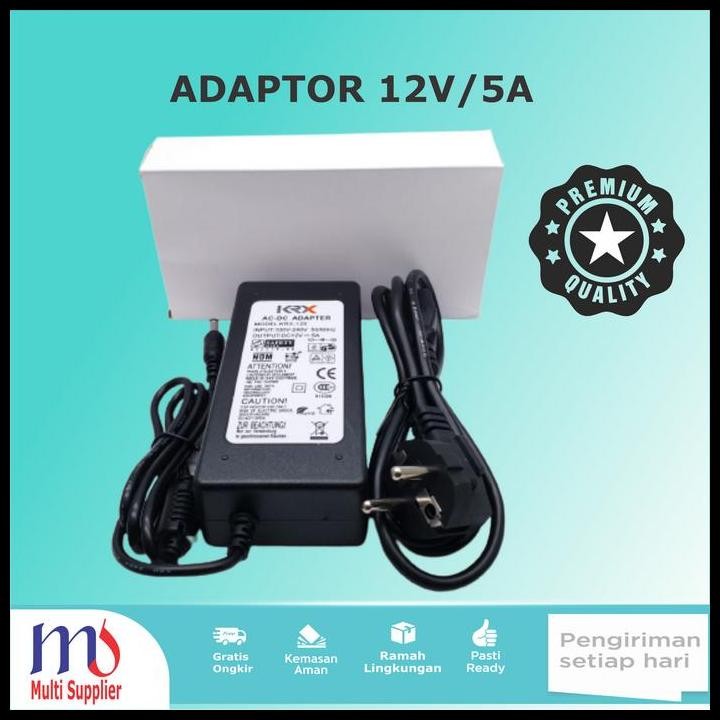 Terlaris Adaptor 12V 5A Murni / Adaptor Dvr / Adaptor Cctv Kwalitas Bagus Good Quality