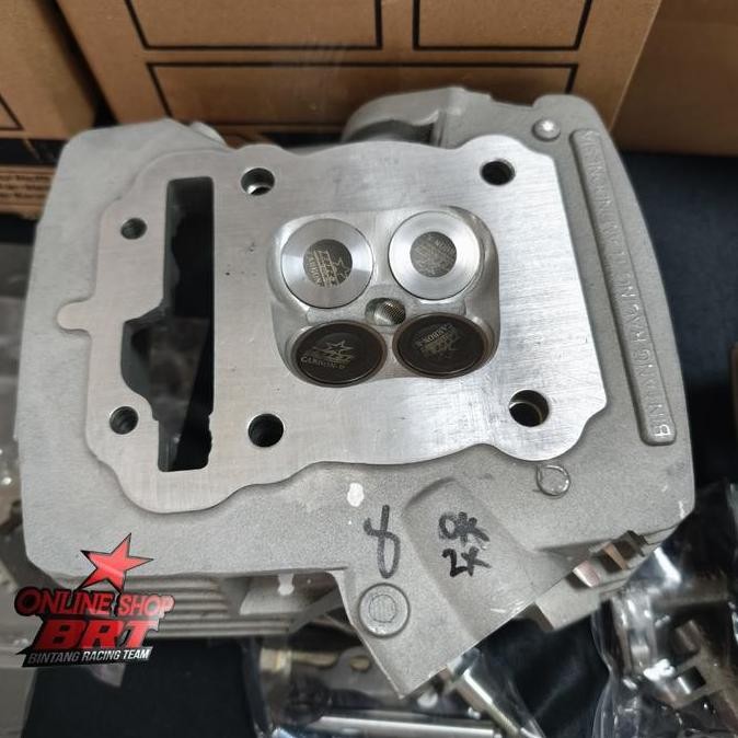 PAKET CYLINDER HEAD CRF 150 VERZA NEW MEGAPRO PORTING CNC 4 KLEP BRT KOP CRF4V 4KLEP 4 VALVE
