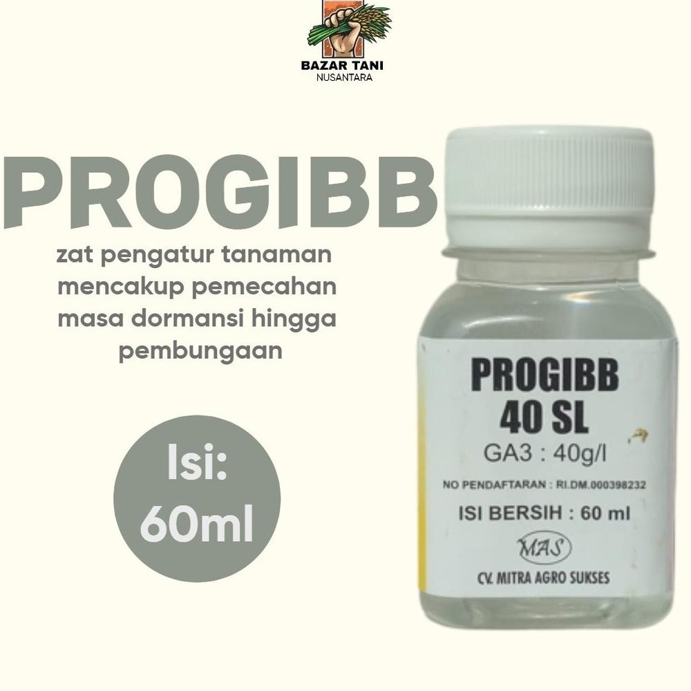 Promo Cod Termurah Progibb 40 Sl 60 Ml Ga Zpt Pemacu Pertumbuhan Tanaman Ga3 Cair Semprot Progib ><
