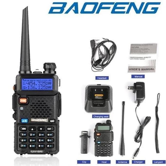 HT Baofeng UV5R 8 watt jangkauan lebih jauh HT Dual Band murah walkie talkie original
