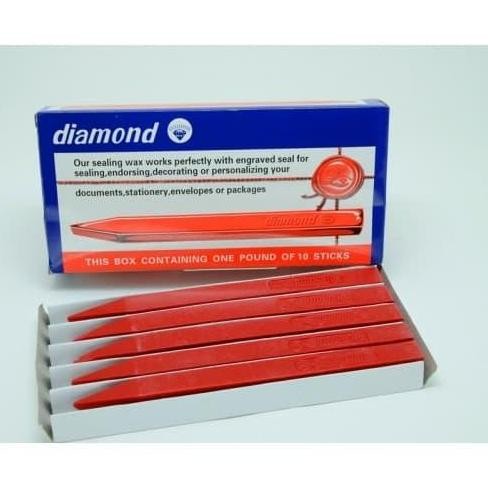 

Diamond Segel Lak Set 10 Batang / Sealing Wax / Siegel Lack Red