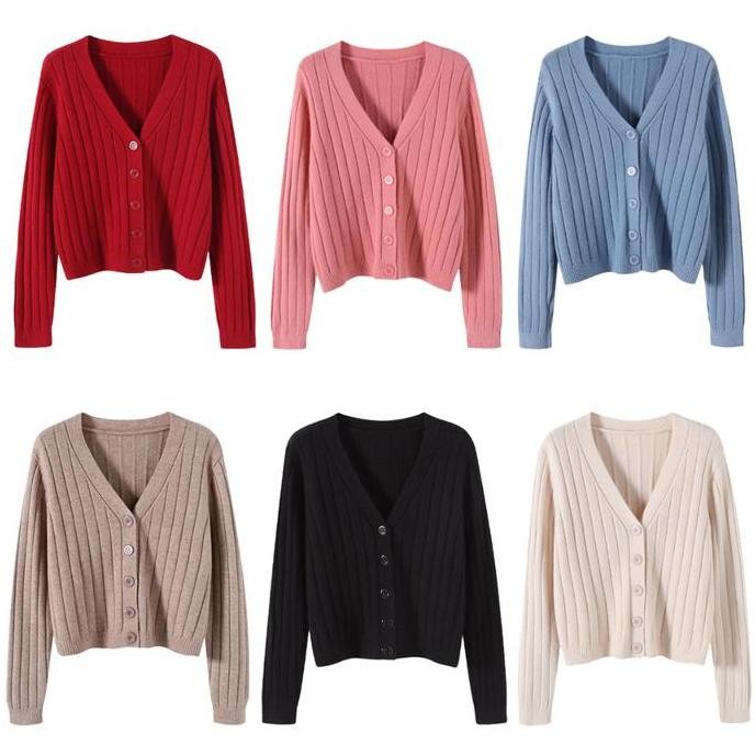 CARDIGAN RAJUT HALUS WANITA OUTER WANITA BAJU RAJUT LENGAN PANJANG WANITA CARDIIGAN KOREAN WANITA Br