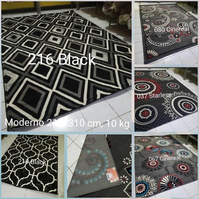 Karpet Jumbo Hitam Putih Momento 210x310