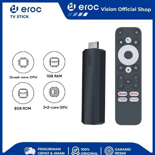 EROC TV Stick Android 11 - Full HD - Google Assistant - Chromecast Bui