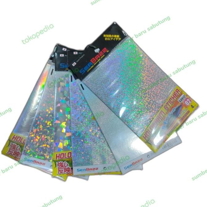 

*$*$*$*$] Sticker Hologram Stiker hologram Pancing Seabass isi 4 lembar