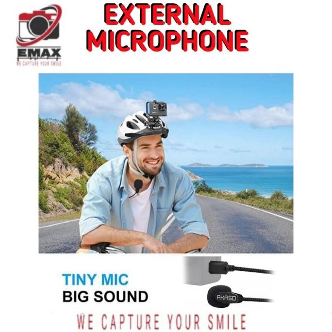 AKASO External Microphone Micro USB V50X EK7000 Pro Akaso Mic External Terlaris