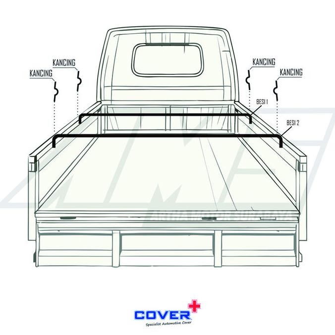 Cover Terpal Tutup Bak Mobil Pickup Kijang Super Grand Kapsul Short Long