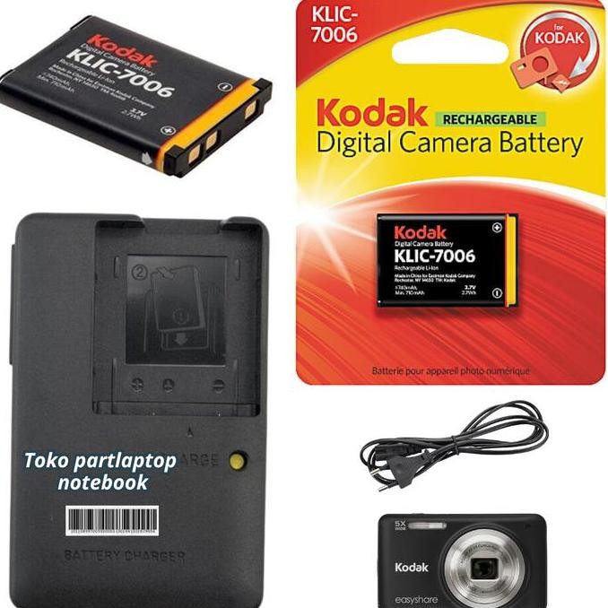 Baterai Charger Kodak Easyshare M22 M23 M200 M215 MD30 M522 M530 M531 KLIC-7006 battery Digital Came