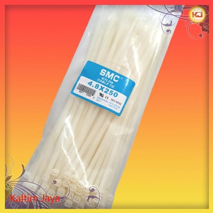 

\"\"\"\] Kabel Ties Tis 25cm / 250mm SMC Cable Tie 25 cm 250 mm Putih Hitam