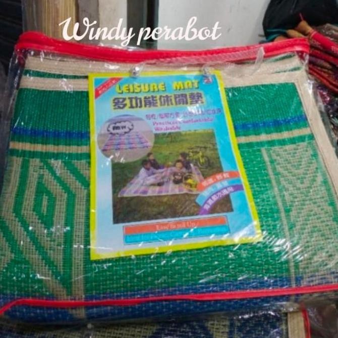 tikar plastik lipat merk Leisure mat bahan plastik ukuran 200x300 mete