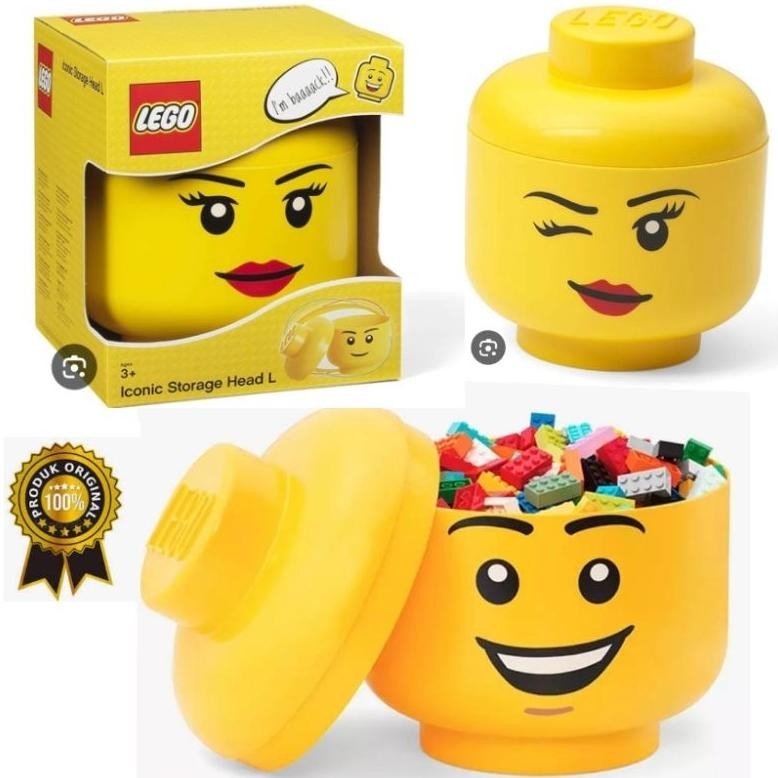 Original Lego Storage Head size L  / Tempat Penyimpan lego Storage Large Size