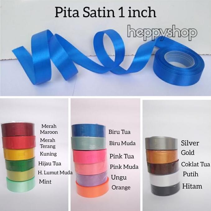 

*****] Pita Satin 1 inch (2,54 cm)