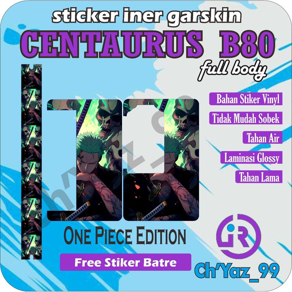 

Premium Cut - Vynil Gloosy One Piece B80 Iner Lengkap 20 Garskin Stiker / Case Custom Terlaris 2PCS/ Fullbody