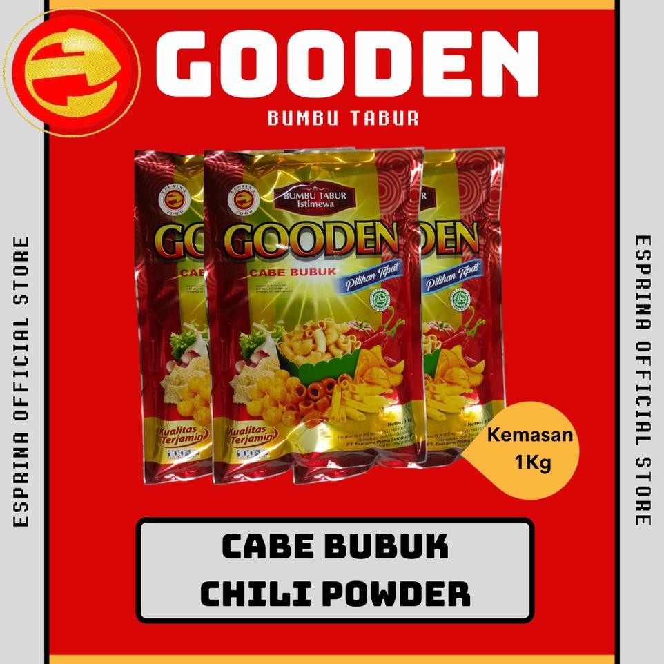 

Bumbu Tabur Gooden Cabe Bubuk Chilli Powder Kemasan 1Kg