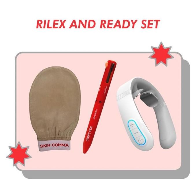 

TERBARU - Skin Comma Rilex and Ready Set (Swipe Pen 5in1 Makeup Pen, Glove)