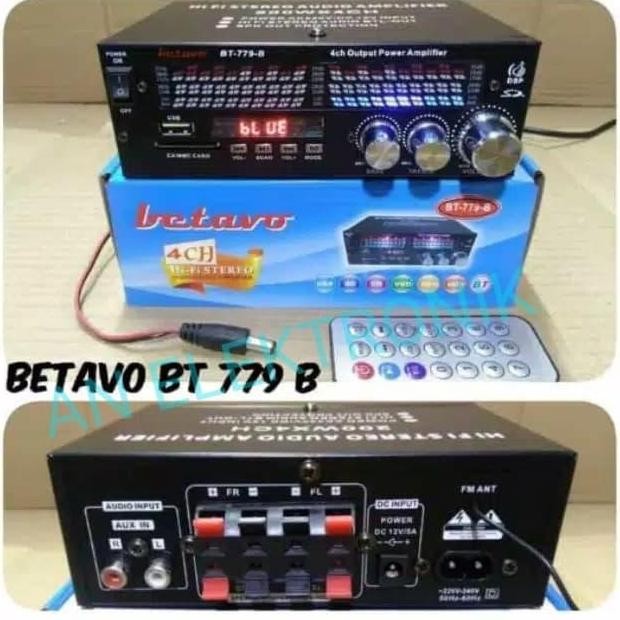 Promo Amplifier Mini Betavo BT-779B 4 Channel USB Bluetooth COD