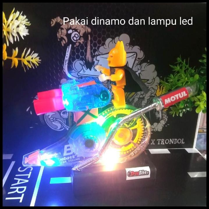 

tipe x trondol model Robot pakai dinamo dan led siap pakai