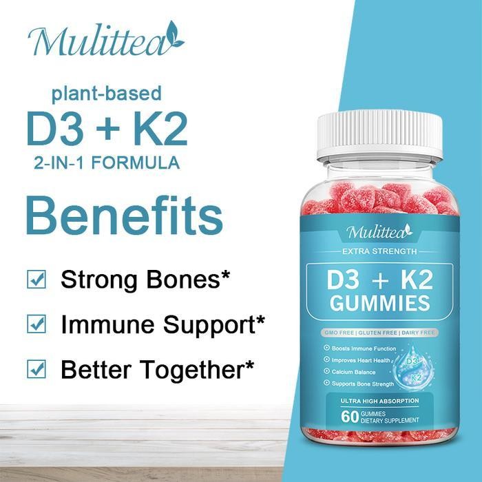 

Vks Mulittea Permen Vitamin D3 K2 60Pcs Untuk Anak-Anak & Dewasa Mendukung Kesehatan Otot Tulang Gigi