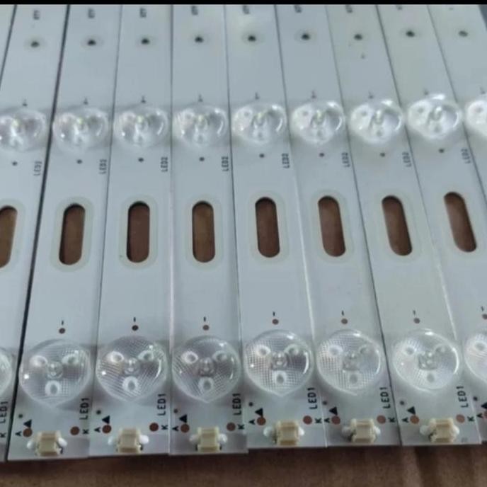 ( BACKLIGHT TV POLYTRON 24" 6MATA PENDEK )   BL TV LCD LED MODUL LAMPU BACKLIGHT POLITRON 6K 3V 3 V 