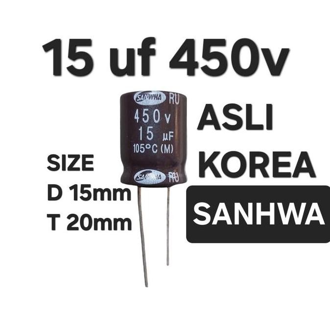 ( 15 UF 450V ) ELKO 15UF 15MIKRO 15 UF MIKRO STB DVD PSU 400V 450 ASLI