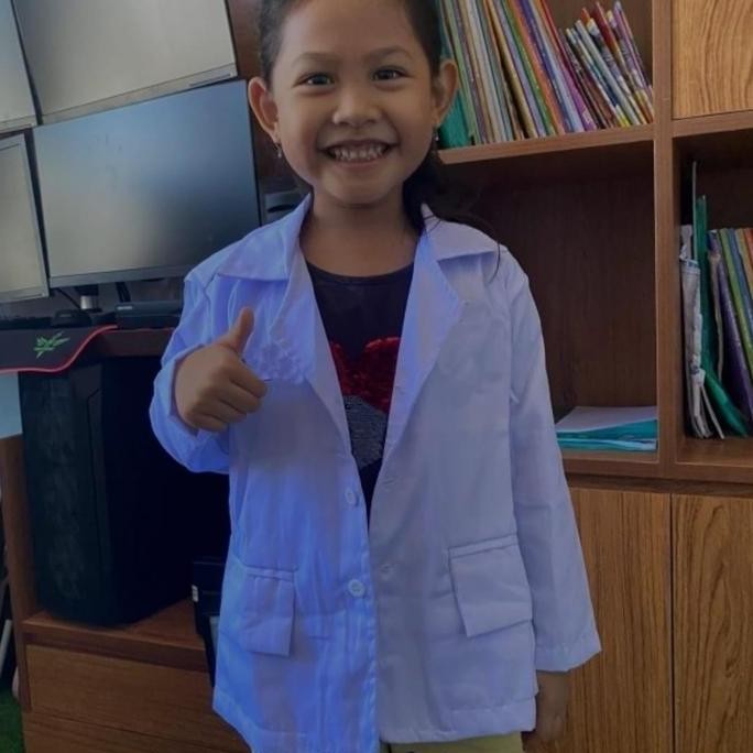 NEW  Jas Dokter Anak laki laki & perempuan / Baju Dokter Anak / Costum Profesi Dokter Anak