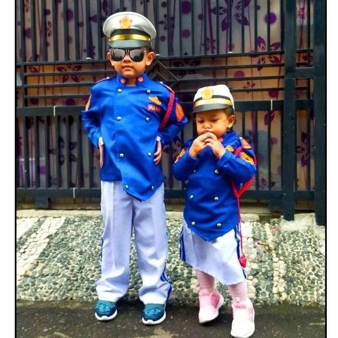 NEW  Baju Kostum Taruna Akmil anak laki laki komplit Aksesoris Kostum Akmil Anak Bordir Fashion