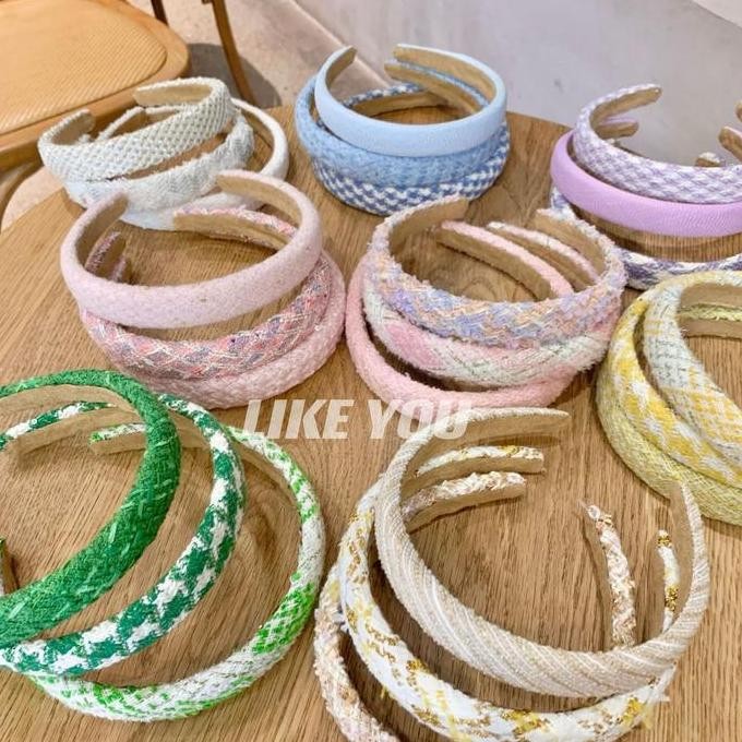 new BANDO RAMBUT KOREA MOTIF ANYAMAN BENDO KAIN KNIT ANAK TEKSTUR PATTERN