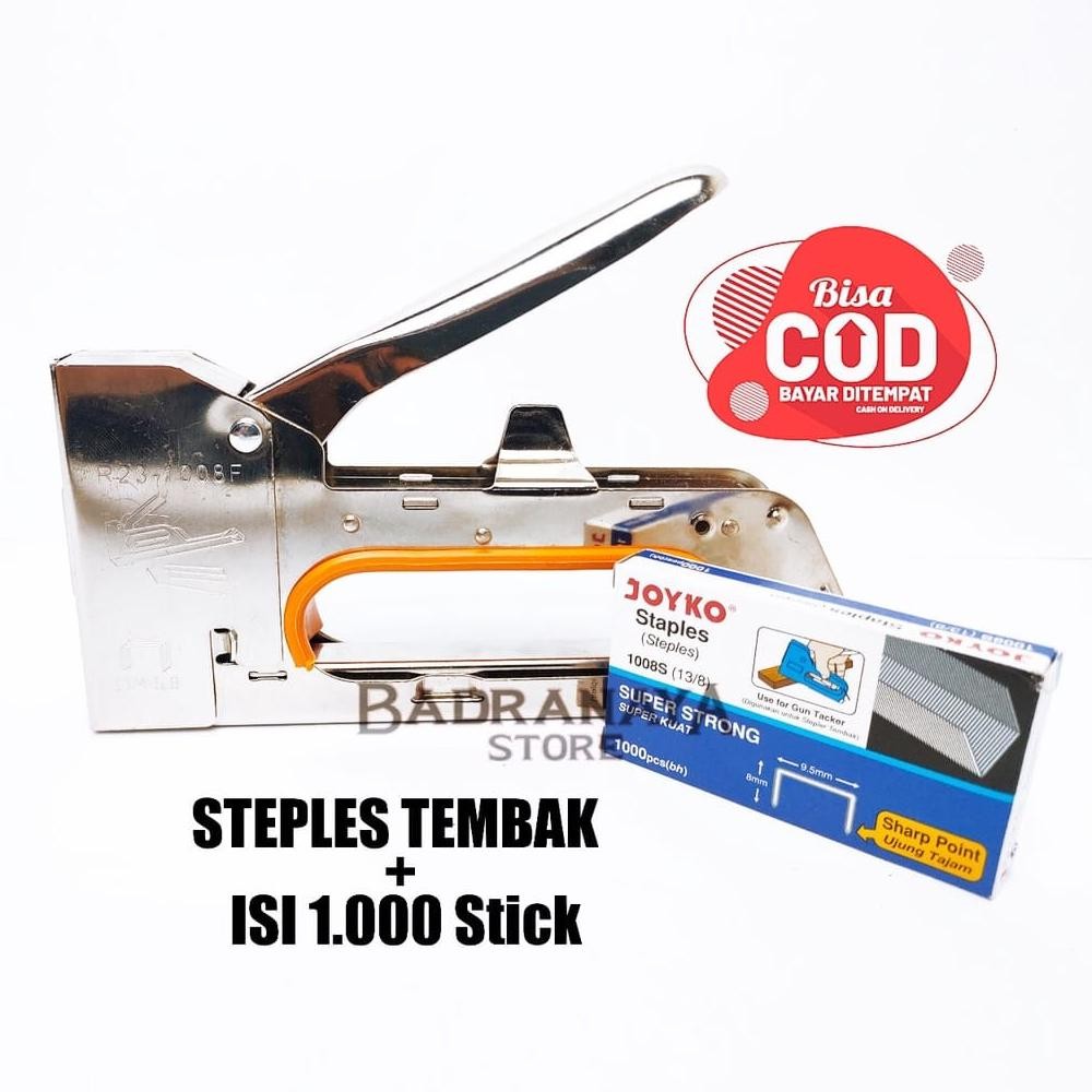 

Readyy!! Staples Tembak Dan Isinya yang cocok Steples + ISI Gun tacker Stapler (Isi atom: 1.000 pcs)