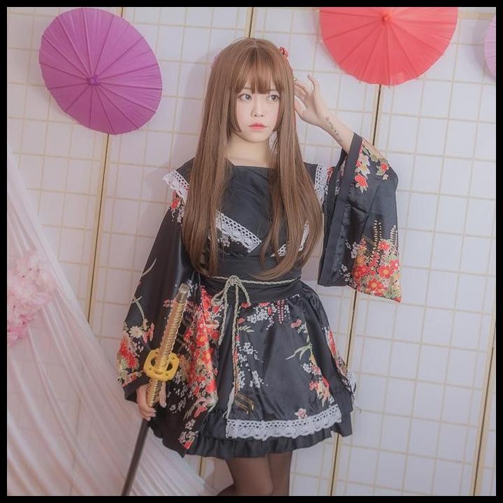 CC-20 black sailor yukata kimono lolita waloli cosplay costume kostum