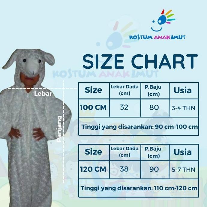 NEW  [KOSTUMANAKIMUT] KOSTUM DOMBA ANAK-KOSTUM DOMBA PUTIH ANAK-KOSTUM DOMBA WARNA PUTIH BAHAN BONEK