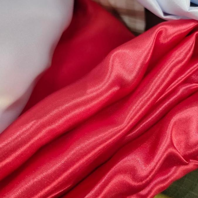 bahan kain bendera merah putih gulungan meteran YARD murah
