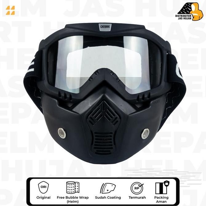 Goggle Mask OSBE Mat black - Clear/transparant
