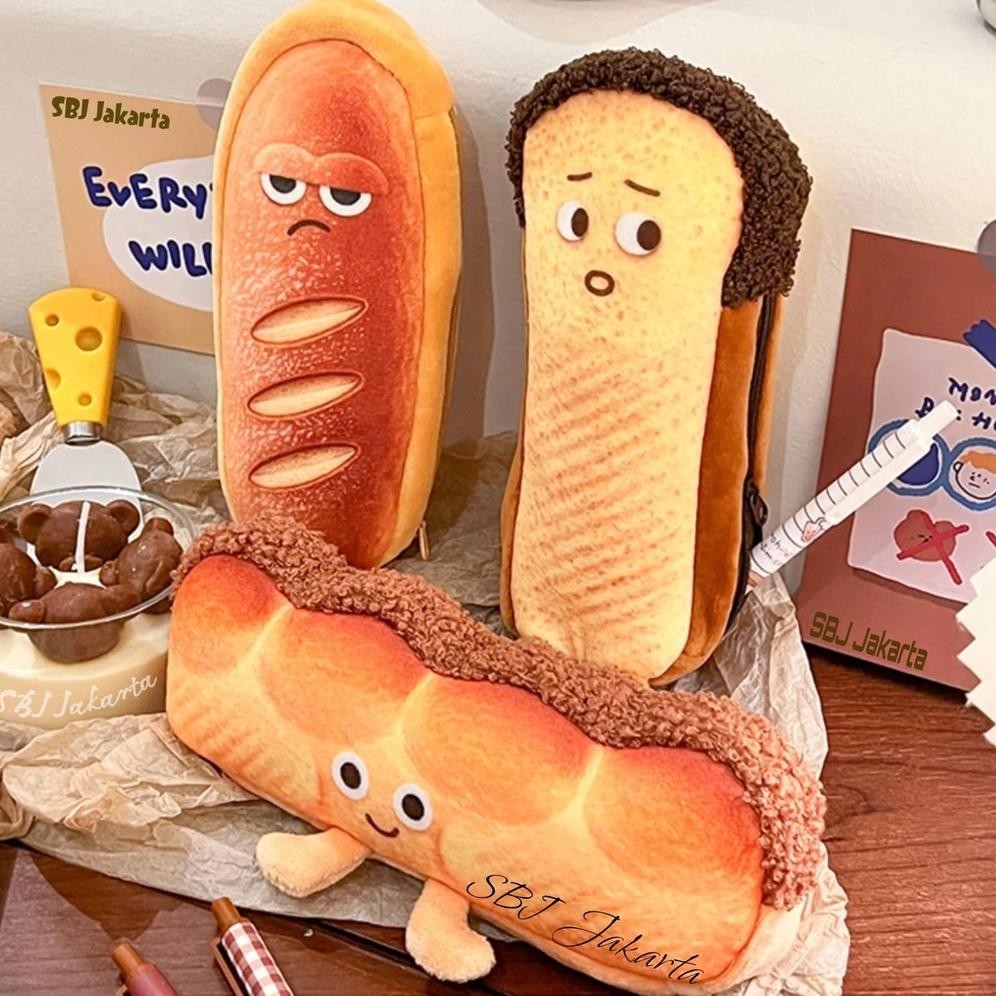 

Readyy!! Tempat pensil kain Kotak pensil Pencil case karakter roti french toast