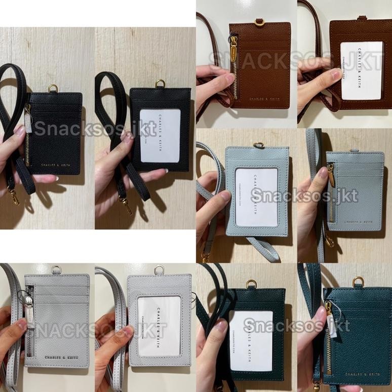 

Readyy!! Charles and Keith Lanyard CardHolder Side Zip Card Holder Charles&Keith