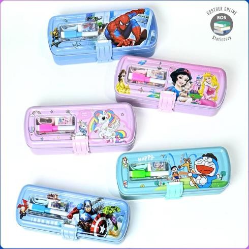 

Readyy!! BOS Kotak Pensil Kaleng Set+WB 3 susun/Tempat Pensil/Tin Pencil Case