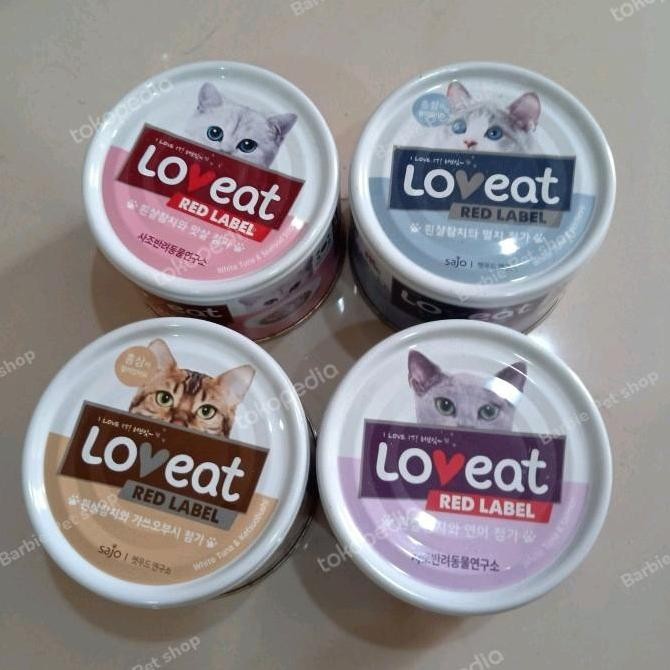 Sajo Loveat Cat 160gr wet food makanan kaleng kucing korea murah