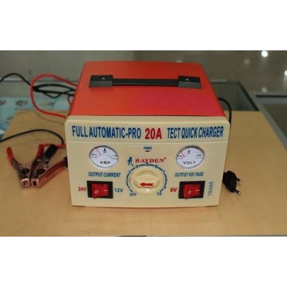 Charger Aki 20 Ampere OTOMATIS Merk RAYDEN murah