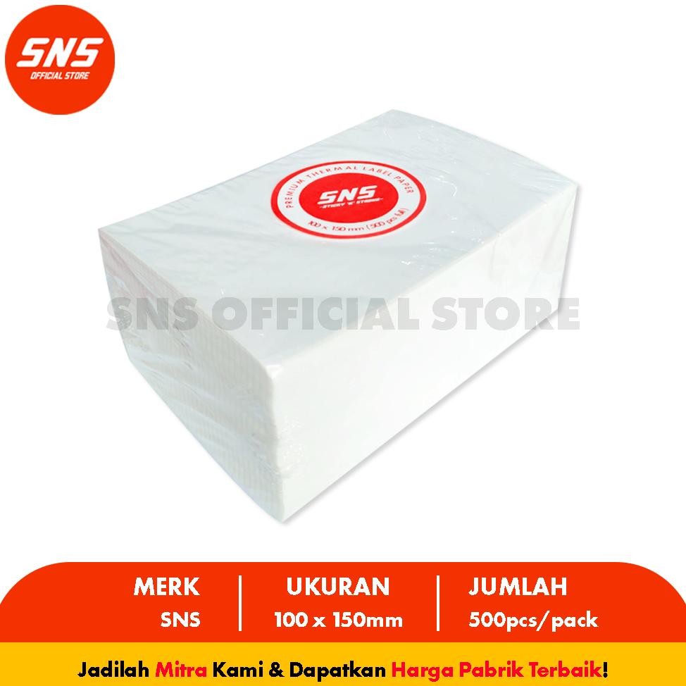 

New - LABEL THERMAL / KERTAS THERMAL / STICKER THERMAL 100x150 mm A6 500 Lembar