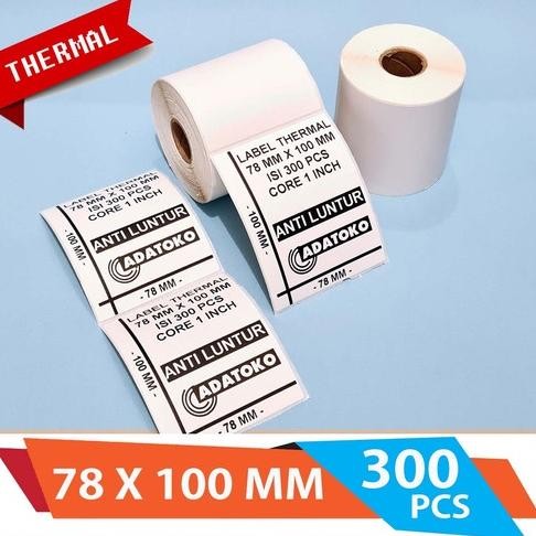 

Special - Label Thermal 78X100 isi 300 Sticker Resi Pengiriman Marketplace Stiker GAP Printer 80MM 100MM 300MM