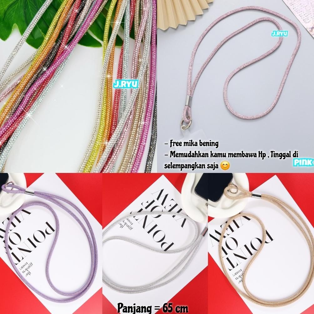 Promo - JRYU PREMIUM Tali gantungan Rantai Panjang import / tali Gantungan HP / tali Gantugan tas ..