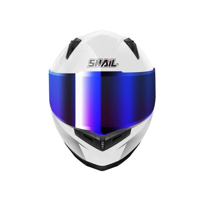 TERLARIS - HELM FULL FACE SNAIL FFS1 WHITE VISOR BLUE