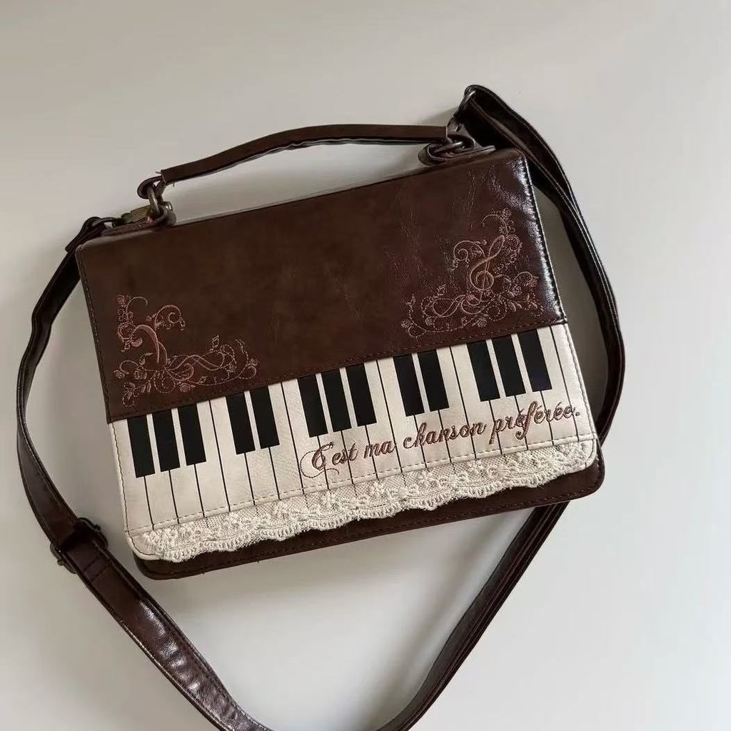 Tas Persegi Kecil Piano Kepribadian Niche Fashion Selebriti Internet Serbaguna Santai Tas Selempang