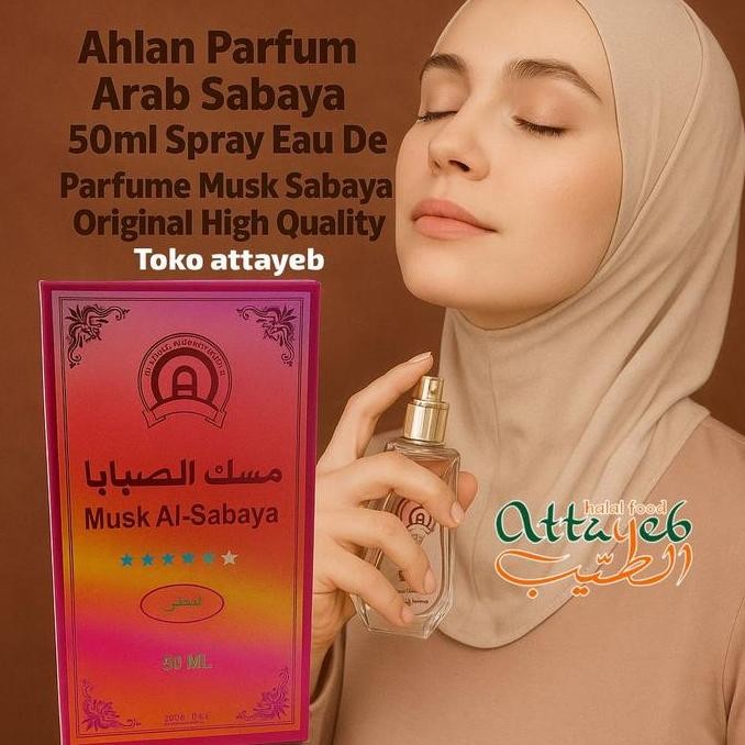 Ahlan Perfum Arab 50Ml Spray Eau De Parfume Musk Sabaya Original
