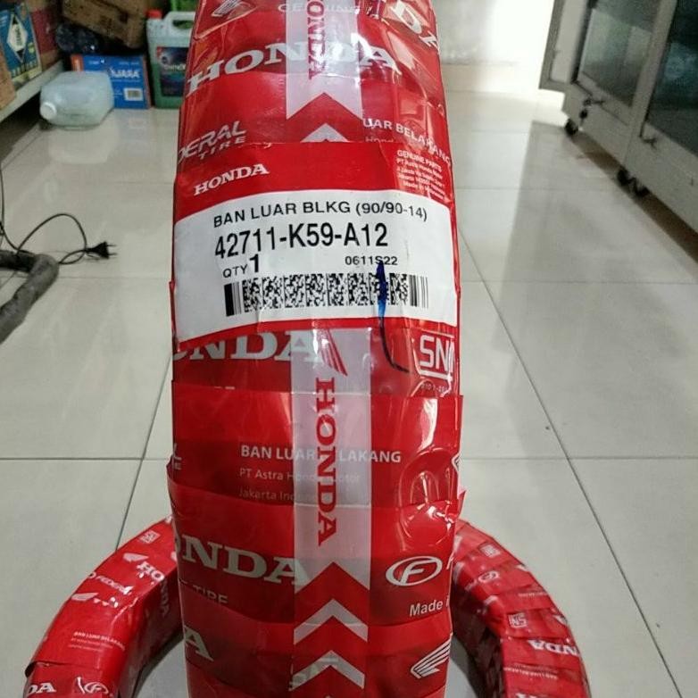 Ban Tubeless Motor Matic Federal Ban Luar 90/90-14 K59-A12 Honda AHM