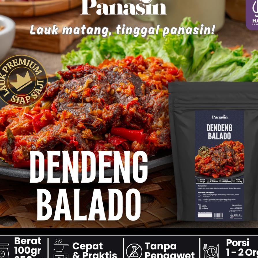 

Panasin Dendeng Balado Porsi Keluarga 250G Porsi 100G