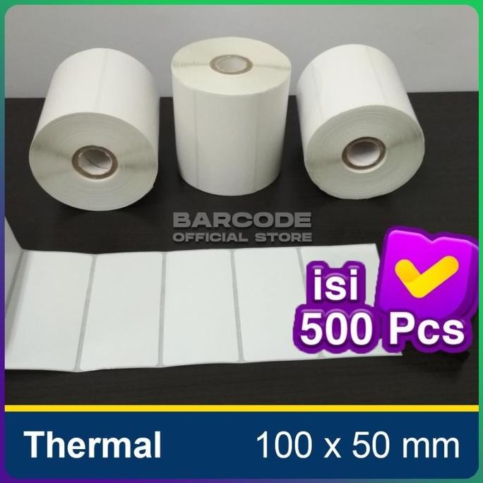 

Baru Label Thermal 100X50Mm 1 Line - Ukuran 100 X 50 Isi 1 Slop Stiker