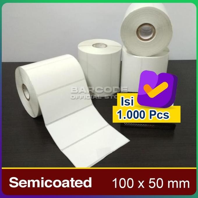 

Baru Label Sticker Bare 100X50Mm - Stiker Semicoated 1.000 Pcs Core 1