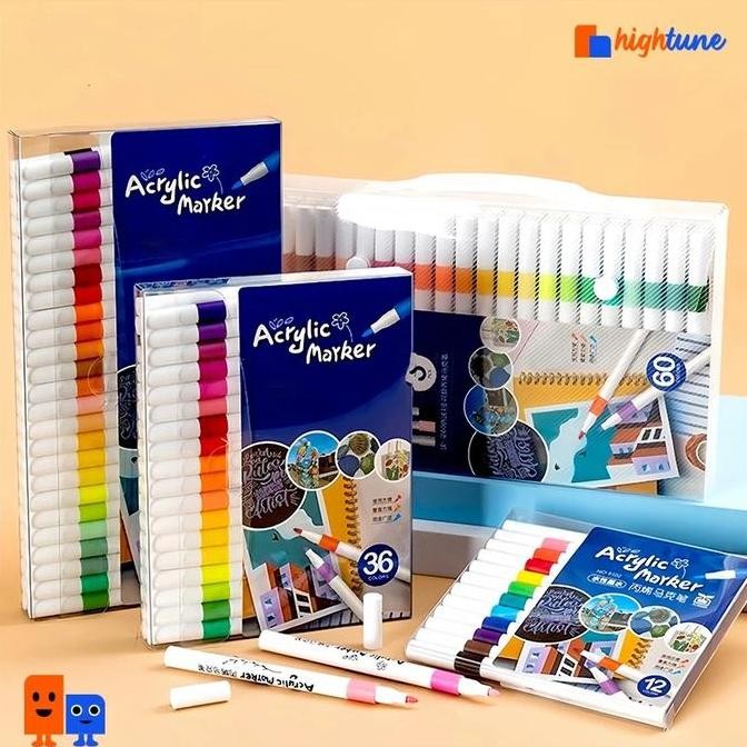 

HIGHTUNE ACRYLIC MARKER SET SPIDOL AKRILIK DIY PAINTING SPIDOL PASTEL PULPEN HIGHLIGHT DRAWING WARNA ORIGINAL DAN TERPERCAYA