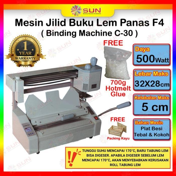 

Mesin Jilid Buku - Alat Binding Lem Panas Pembuat Cetak Hardcover A4 Original Dan Terpercaya