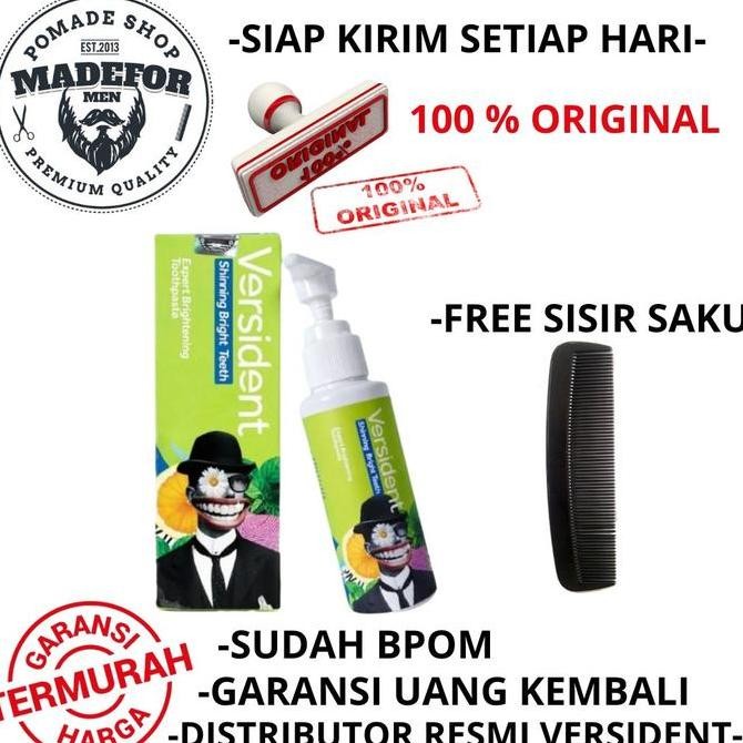 Original Pasta Gigi Pemutih VERSIDENT Shining Bright Teeth Whitening Odol